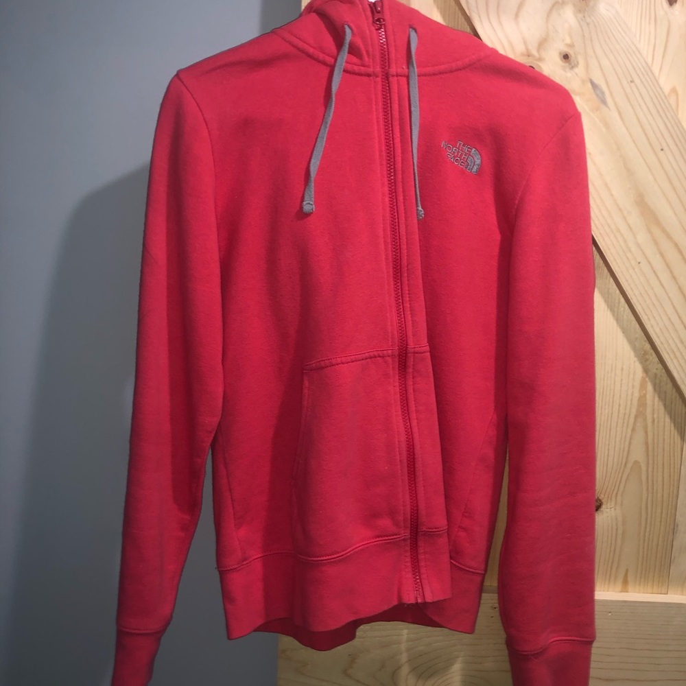 Coral north face jacket